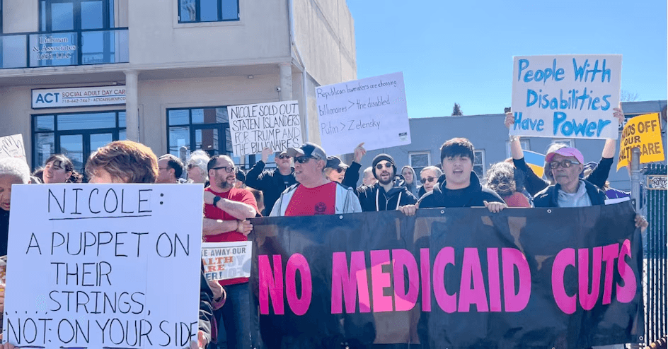 Photo of Citizen Action of New York (CANY) Stop the Cuts Rally in NY-11