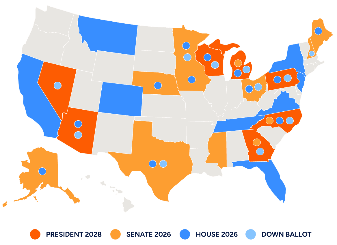 Electoral Map - 2026-06-01 - Transparent, Legend on Bottom