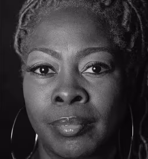 A black-and-white portrait photograph of Latosha Brown.